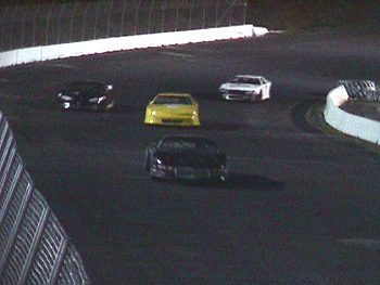Late Model winner with the trophy